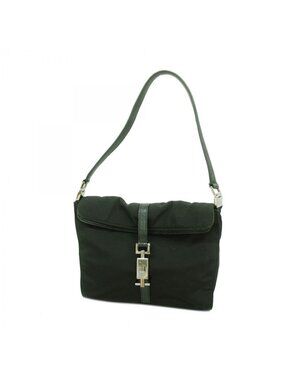 Gucci Handbag Jackie 001 Nylon Canvas Black Silver